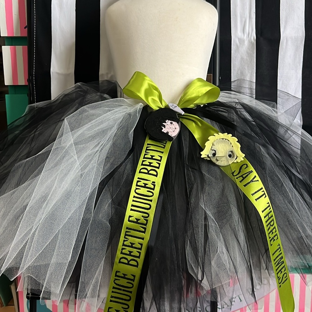 Beetlejuice Tutu. Size for 18-24 months. Perfect for Halloween parties.